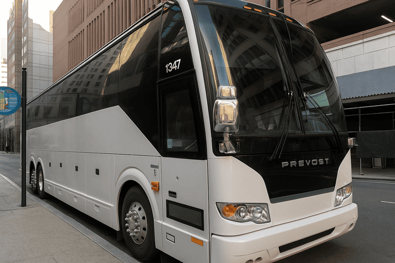 a Charter Bus Rental Medford coach bus
