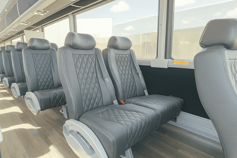 interior of Charter Bus Rental Medford charter bus